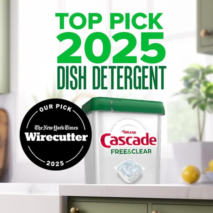 Cascade Free & Clear Dishwasher Pods, Dishwasher Detergent, Dish Detergent Soap - Image 2