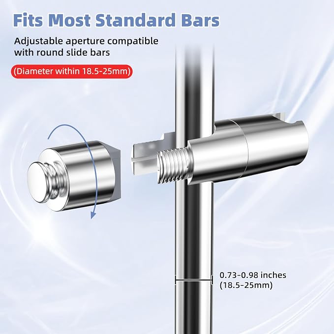 Hibbent Adjustable Shower Head Holder - Image 2