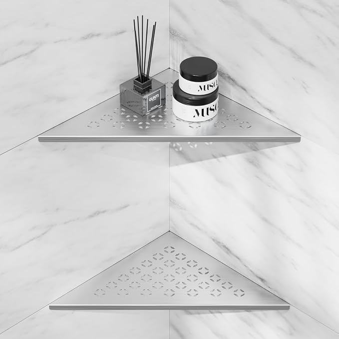 lives Corner Shower Shelf 10" Slot Design Bathroom Shower Shelves by Lives