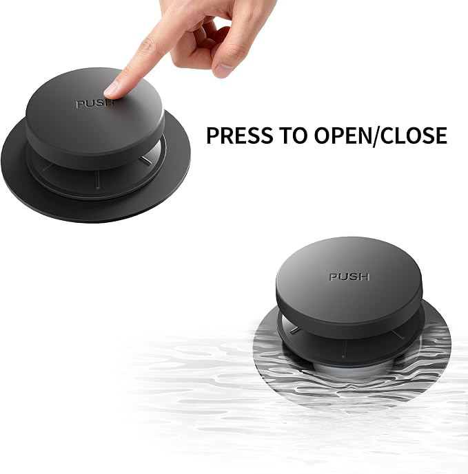 Bathtub Drain Stopper Toe Taps Bathroom Sink Decoration Set, - Image 4