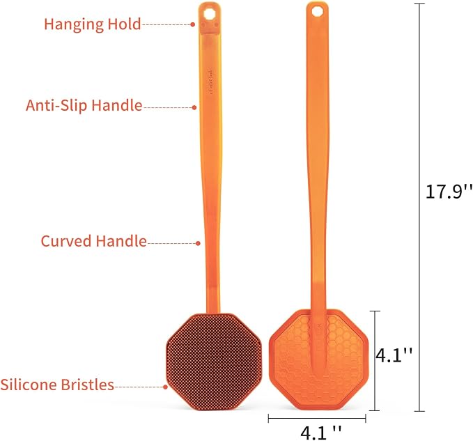 iTokGoK® Silver-Infused Silicone Back Scrubber - Image 5