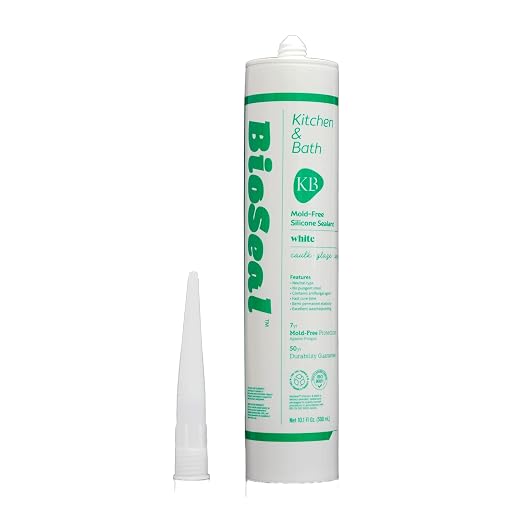White BioSeal 100% Silicone Sealant Caulk Kitchen and Bath Grade, Waterproof - Image 3