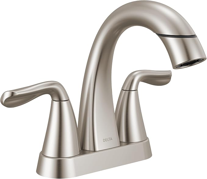 Delta Arvo Centerset Brushed Nickel Bathroom Faucet by DeltaFaucet