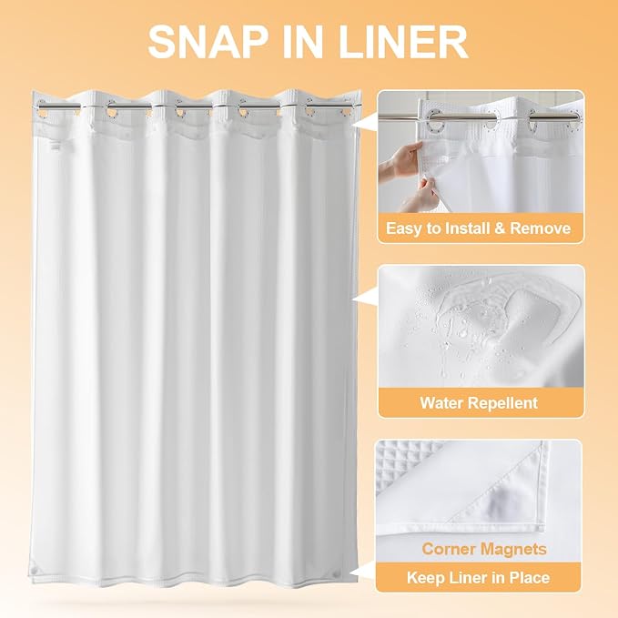 River Dream Extra Long Cotton Blend Shower Curtain - Image 3