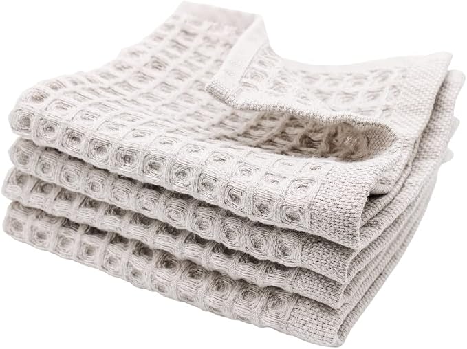 sea me at home Waffle Washcloths Set, 100% Turkish Cotton by seameathome