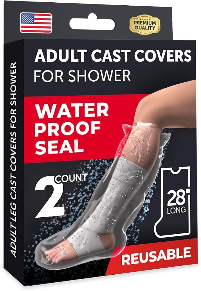 100% Waterproof Cast Covers for Shower Leg by Mighty-X