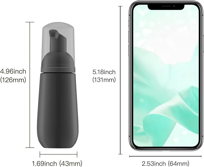 2oz Foam Bottle, Empty Travel Foaming Pump Dispenser - Image 6