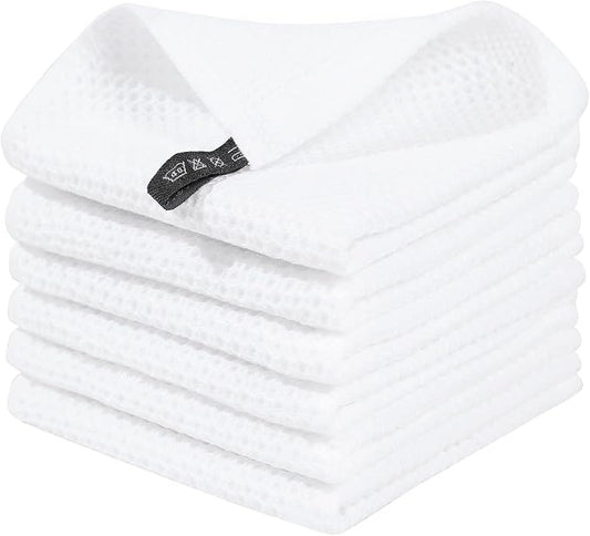 Homaxy 100% Cotton Waffle Weave Kitchen Dish Cloths, Ultra Soft Absorbent Quick by Homaxy