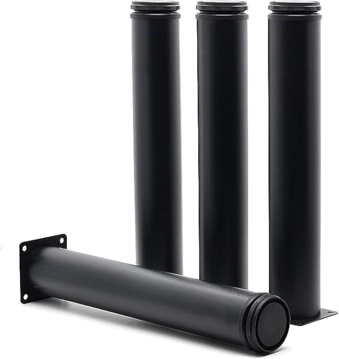 12 Inch Metal Furniture Legs Stainless Steel Adjustable Legs Black Metal Legs by Masendelk