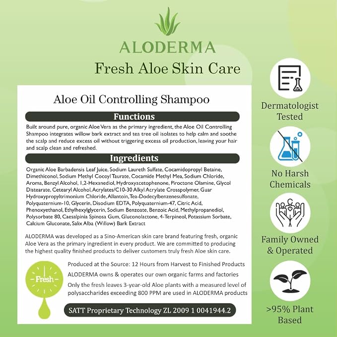 Aloderma Oil Controlling Shampoo Made - Image 7