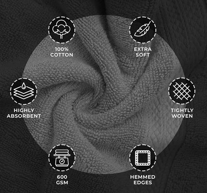 Avalon Towels Luxury Washcloths – Premium Cotton, Soft & Absorbent Wash Cloths - Image 6