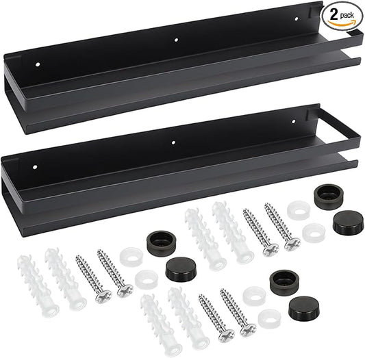 Lallisa 2 Pieces Stainless Steel Shelf Bathroom Shower Floating Shelves Wall by Lallisa