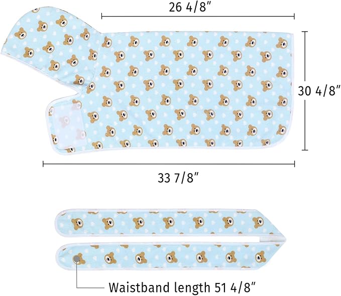 HDE Dog Bathrobe Super Absorbent Quick Drying Puppy Towel Wrap Coat Adjustable - Image 2