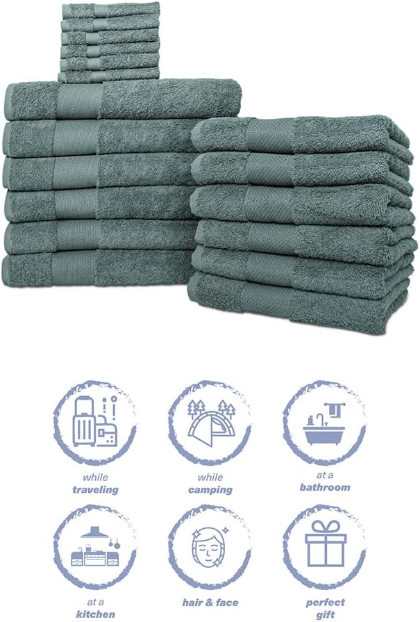 Hencely 18-Piece Bath Towel Set - Image 6