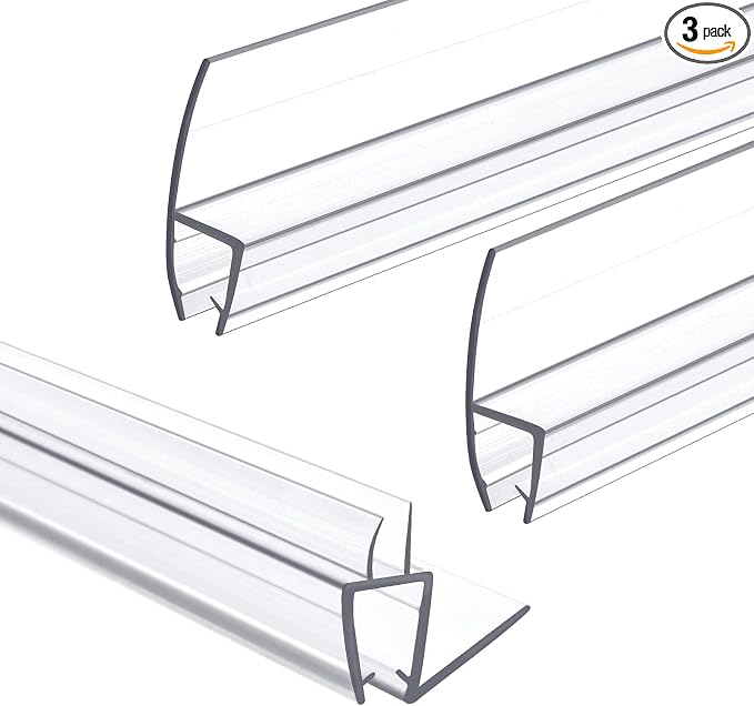 Shower Door Bottom&Side Seal Set 3PCS, to Stop Water Leaks by ExpertofShowerGlassDoor