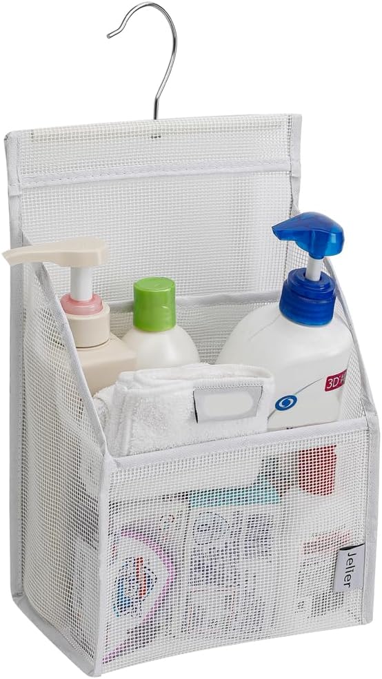 Jelier Hanging Mesh Shower Caddy, Bath Storage Basket Organizer by Jelier