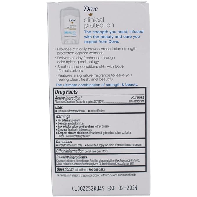 Dove Clinial Protection Deodorant, Original Clean, 1.7 oz - Image 3