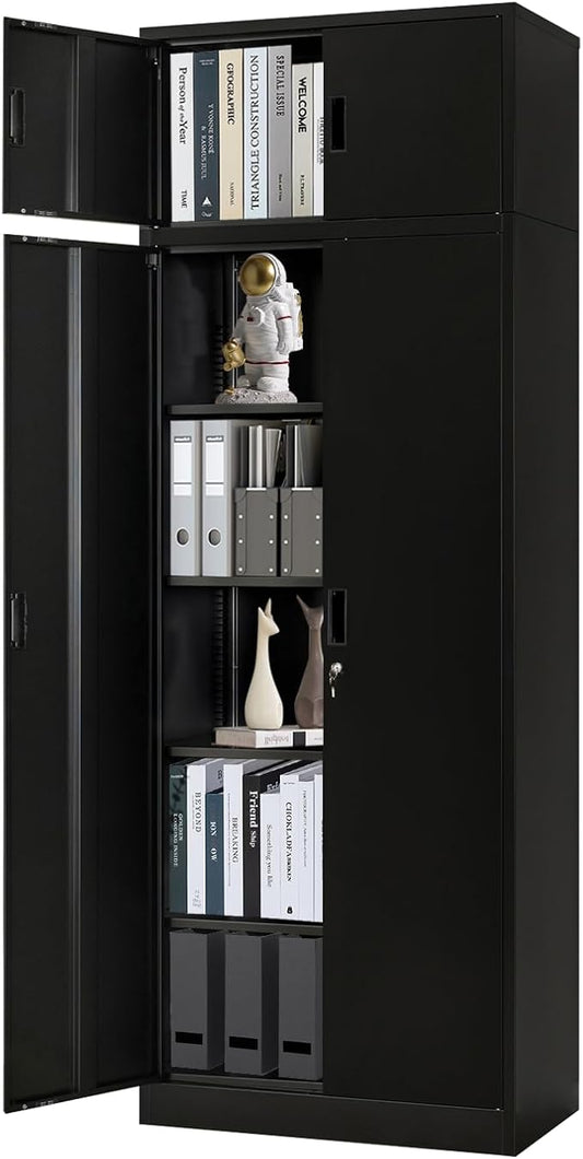 Metal Storage Cabinet, 87 Inch Tall Metal Storage Cabinet by YEEZER