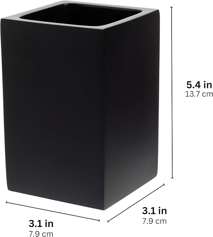 Matte Black Toothbrush and Toothpaste Holder - Image 5