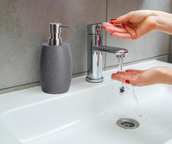 Sandstone Textured Resin Soap Dispenser - Image 7