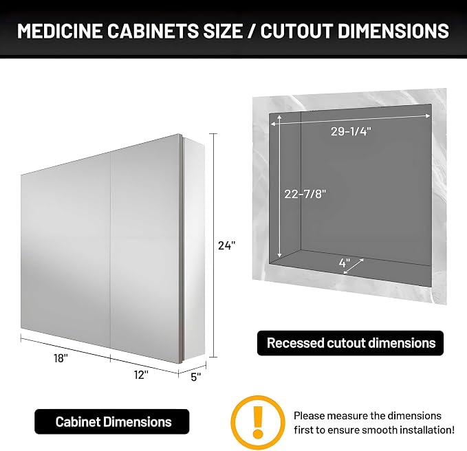 30 x 24 Medicine Cabinet Mirror - Image 2