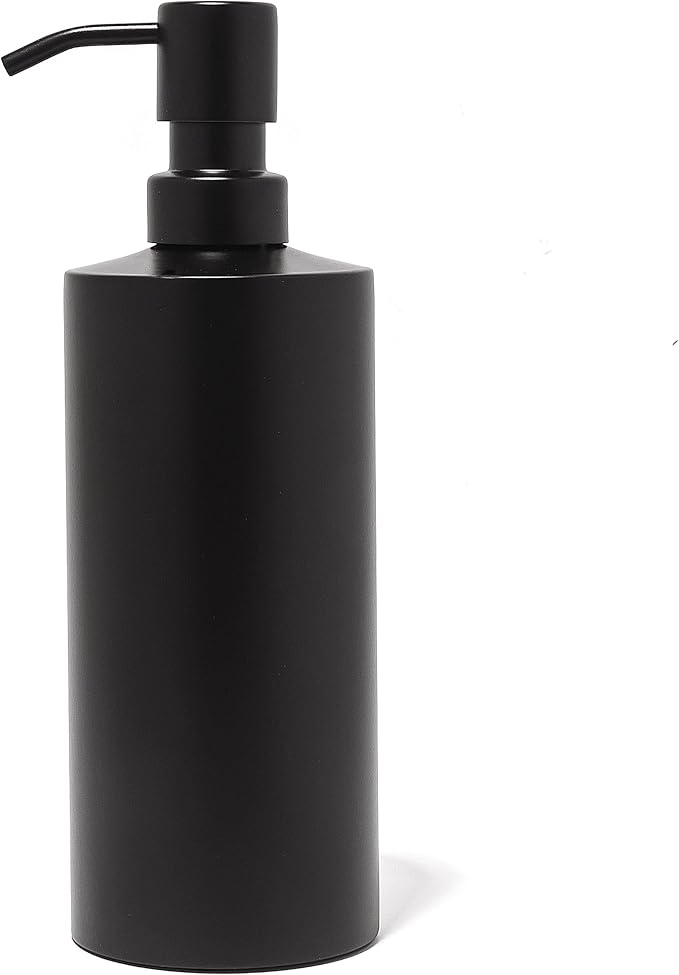 Black Soap Dispenser Stainless Steel by YEWDesign
