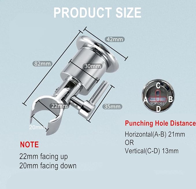 All Metal 180 Adjustable Shower Wand Holder - Image 7