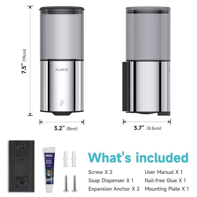 AIKE Automatic Wall Mount Liquid Soap Dispenser - Image 8