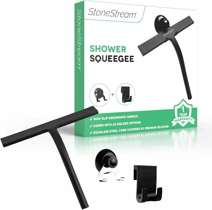 Original StoneStream Stainless Steel Shower Squeegee by StoneStream