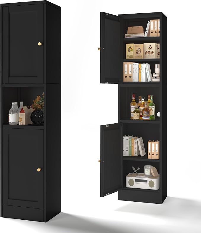 COFaR 67" Tall Metal Bathroom Storage Cabinet, 6-Tier Freestanding Linen Tower by COFAR