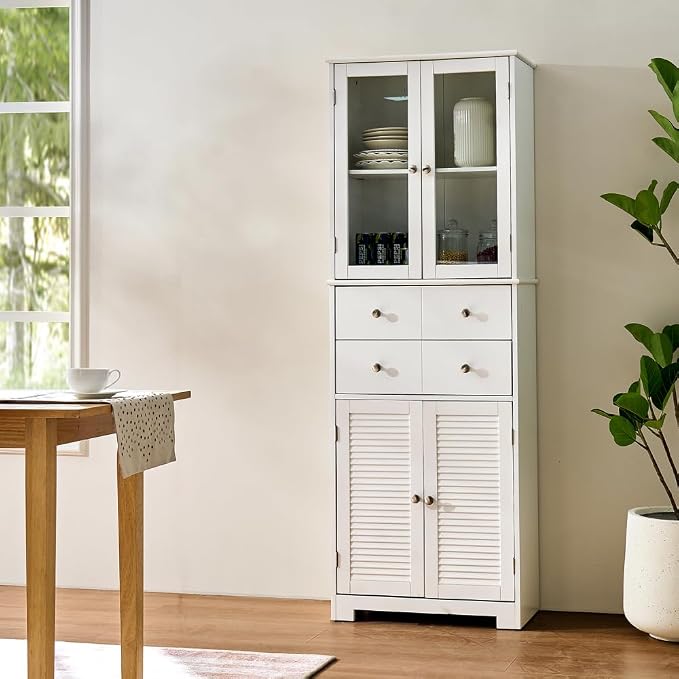 67" Tall Kitchen Pantry Cabinet by LULUINSHINE