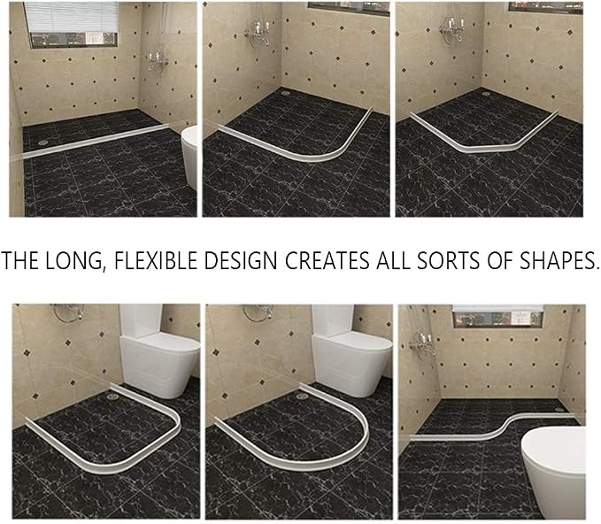 Duzzy 75 Inch Collapsible Shower Threshold Water Dam, Suitable - Image 4