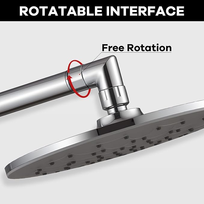 Shower Head Elbow Adapter, All Metal Handheld & Wall-Mounted Shower Arm - Image 4
