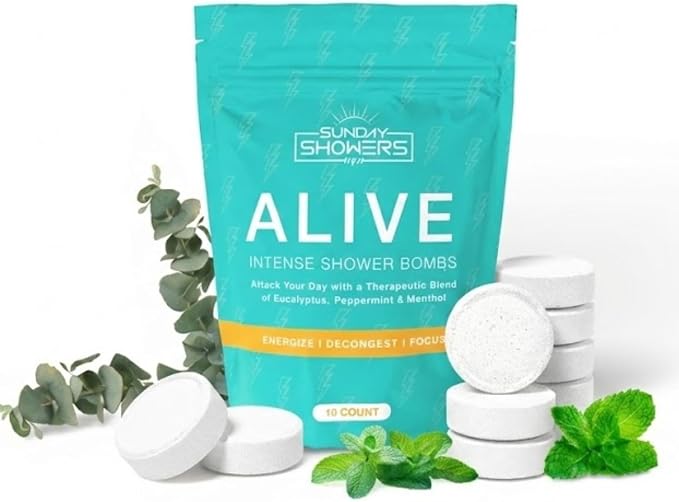 Alive Shower Bombs 10-Pack – Made in USA | Powerful Aromatherapy Steamers by Unknown