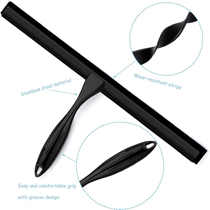 Shower Squeegee for Glass Doors, 14 Inches Bathroom Squeegee - Image 3