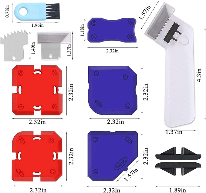 12Pcs Caulking Tool Kit, Professional Silicone Profiling Kit - Image 3