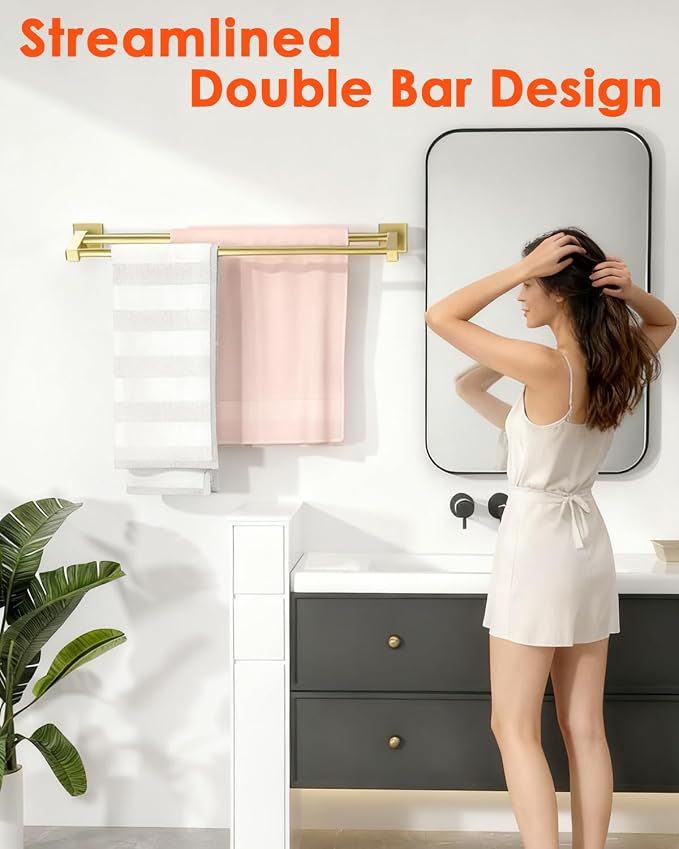 Alise Bath Double Towel Bars Towel Racks - Image 9