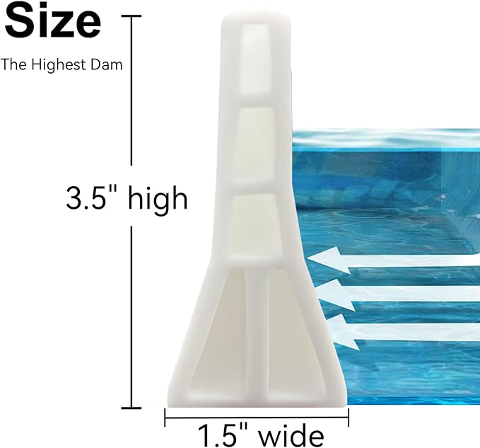 3.5" High Collapsible Shower Threshold Water Dam 67"Shower Water Splash Guard - Image 2
