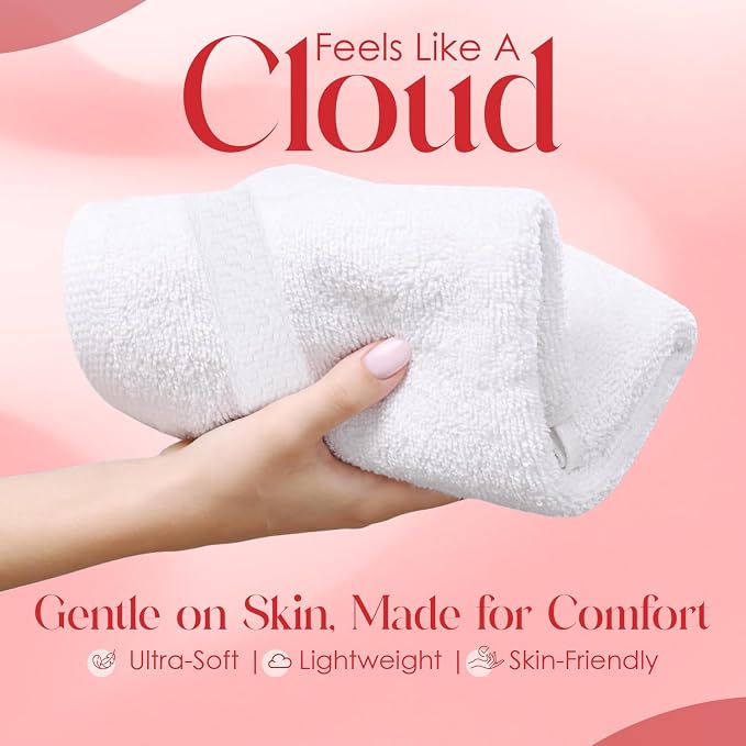 RIVERSIDE 12 Pack Premium 100% Cotton Face Washcloths, 550 GSM, 12 x 12 Inches - Image 3