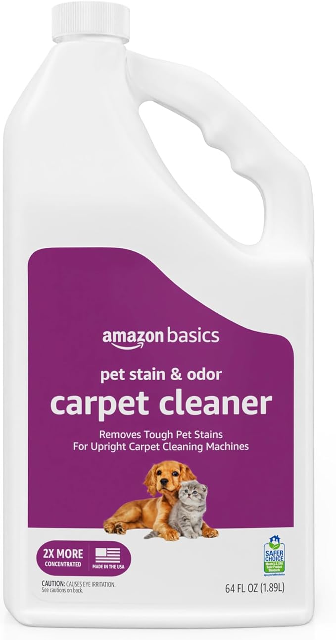 Amazon Basics Pet Stain Remover, Carpet Cleaner, Fresh Scent, 64 fl oz by AmazonBasics