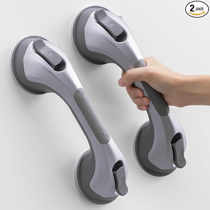 Shower Grab Bar Suction Cup 12 inch, 2 Pack Grab Bars by TAILINK