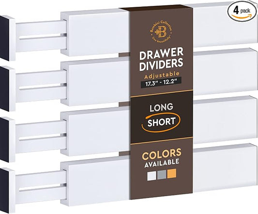 4-Pack Bamboo Drawer Dividers by Bamb%C3%BCsi