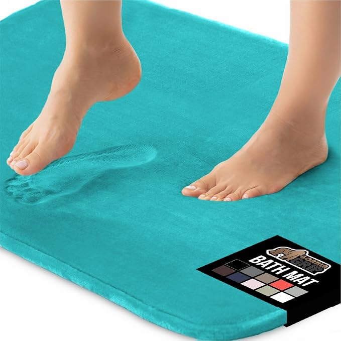 GORILLA GRIP Memory Foam Bath Rugs, Soft Absorbent Velvet Bathroom Mats by GorillaGrip