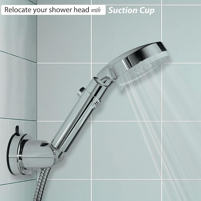Suction Cup Hand held Shower Head Holder- 5 Angles Adjustable -Reusable - Image 2
