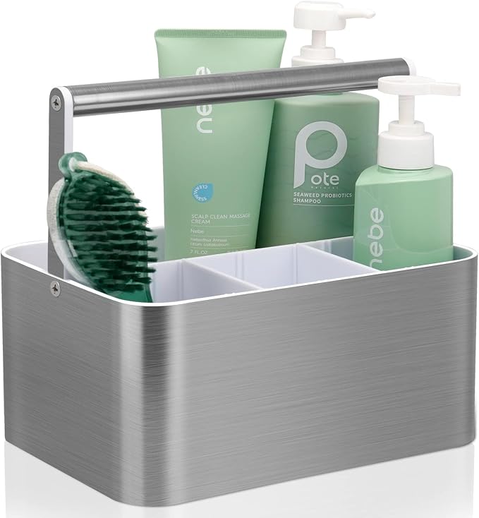 Plastic Shower Caddy Basket by MakesYourHomeMoreOrganized