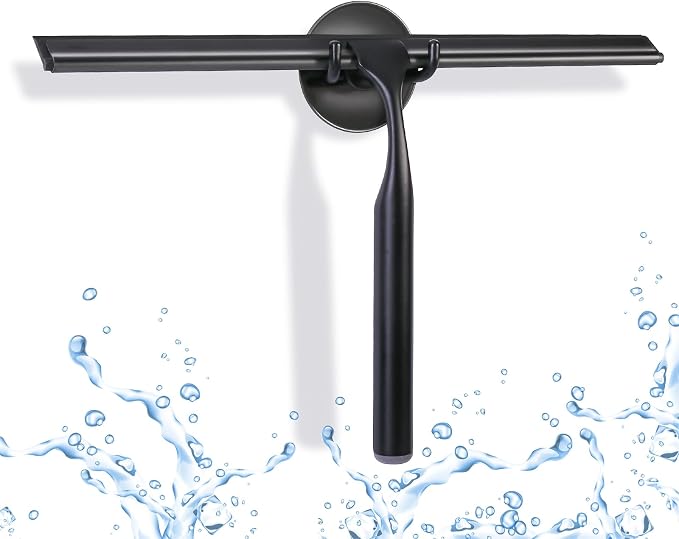Quntis 12 Inch Squeegee for Shower Glass, Non-Slip Long Handle, Spare Blade by Quntis