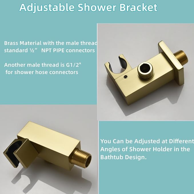 Bathroom Rainfall Shower System Wall Mount 8 Inch Shower Head - Image 9