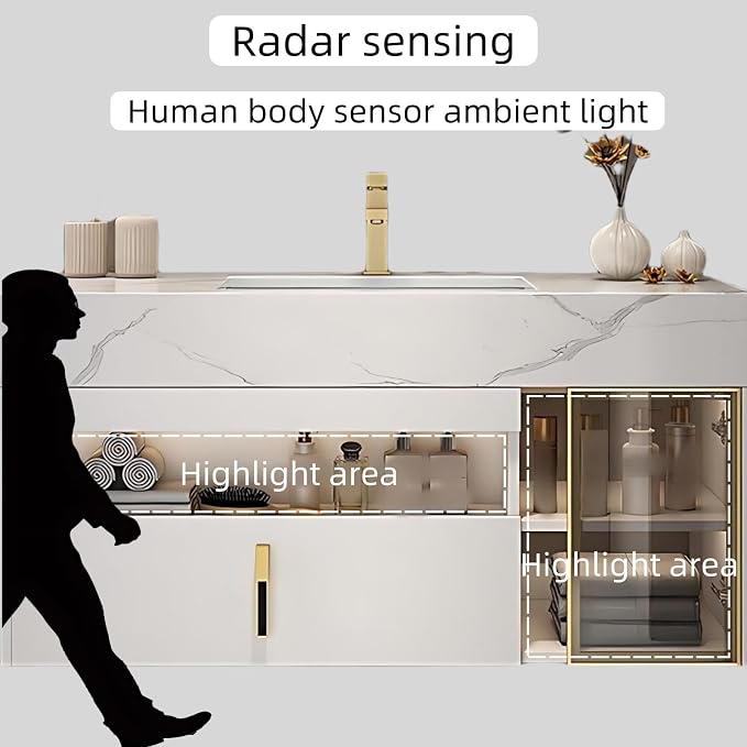 72IN Bathroom Cabinet with Single Sinks - Image 7