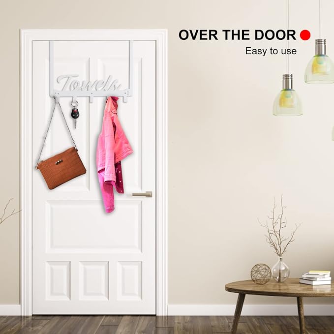 Over The Door Hooks, Towel Rack - Image 5