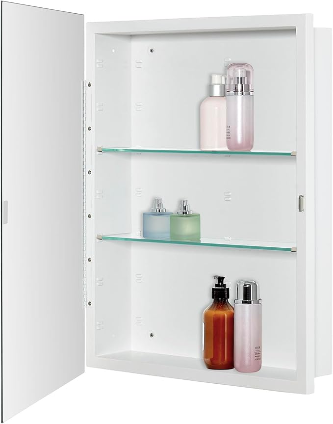 Bathroom Medicine Cabinet with Beveled Edge Mirrored Door 20 x 26 inch - Image 4